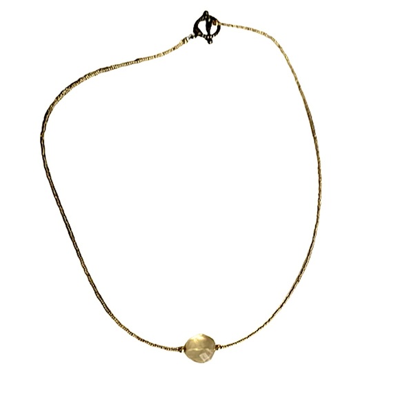 citrine gemstone necklace seed beads necklace - Picture 7 of 16